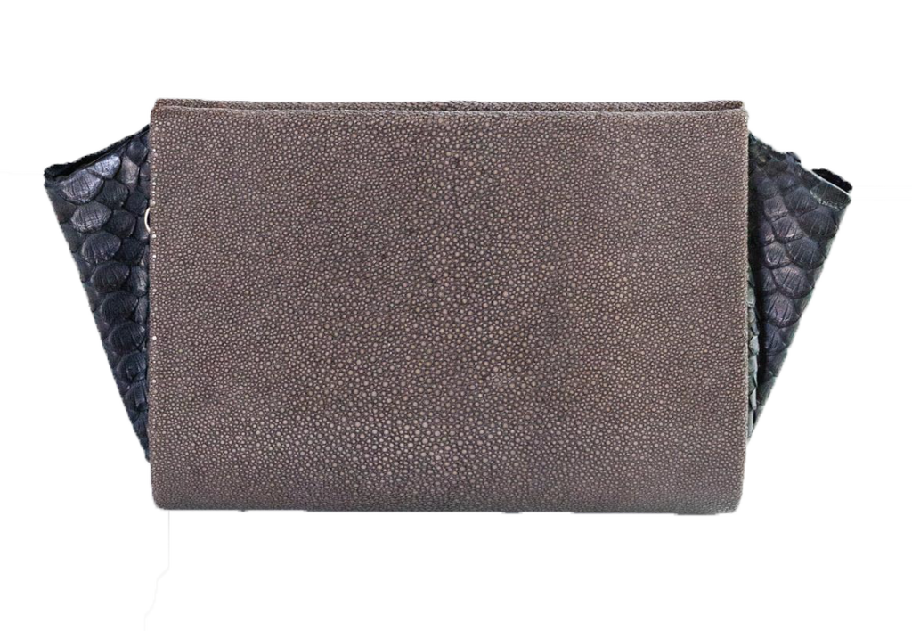 Mink Stingray & Python Classic Clutch