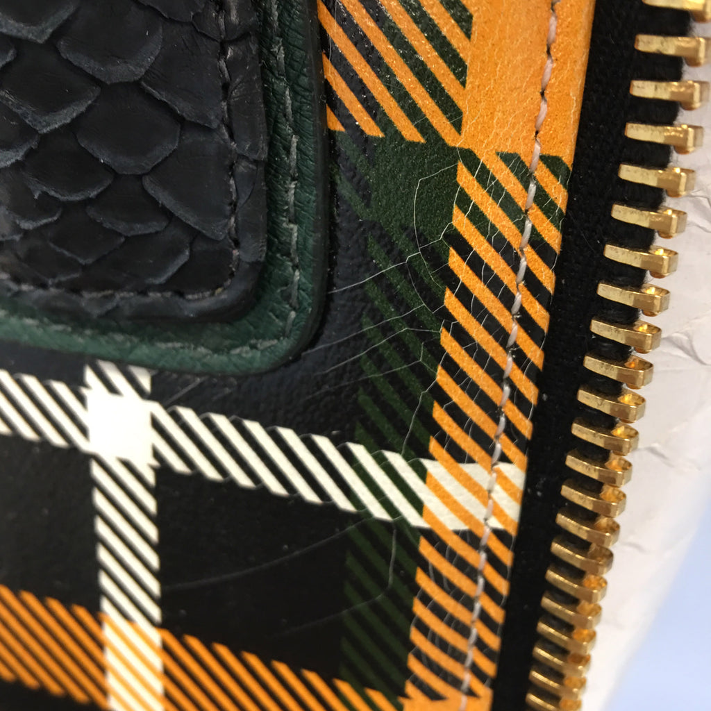 The Livia Bag - Yellow Plaid Leather