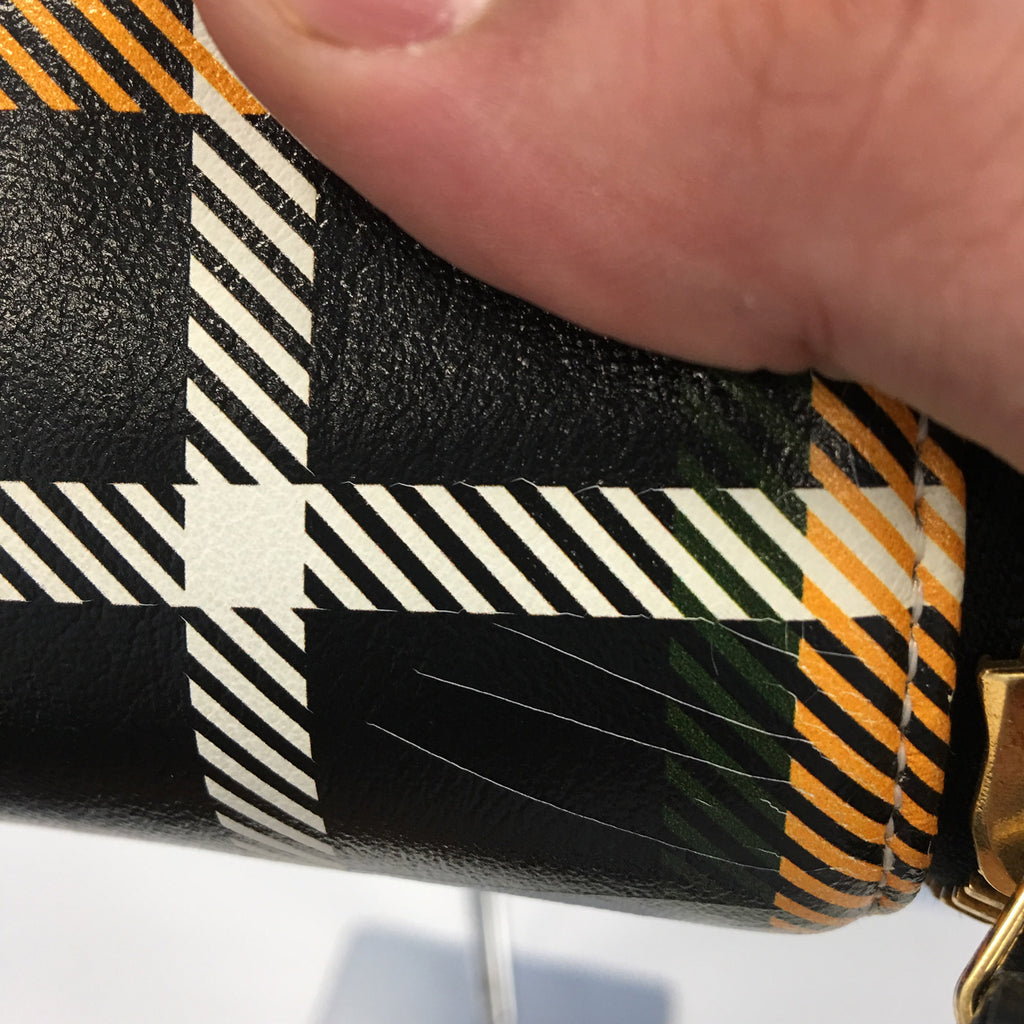 The Livia Bag - Yellow Plaid Leather