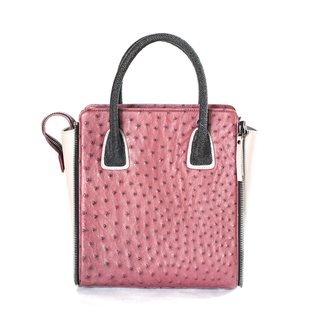 The Burgundy Ostrich Ines Bag