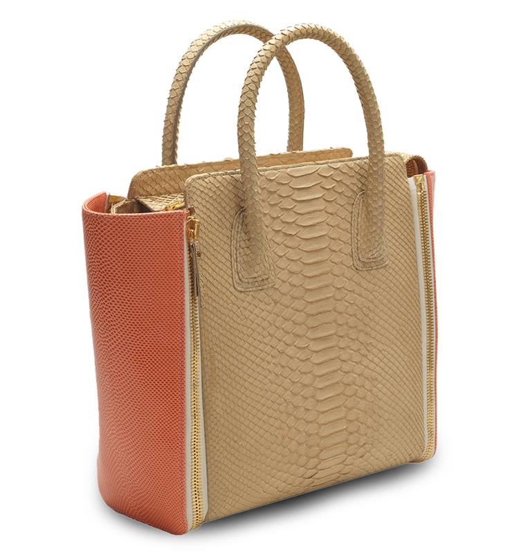 The Tan Python Ines Bag