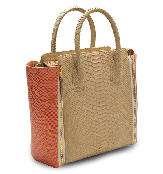 The Tan Python Ines Bag