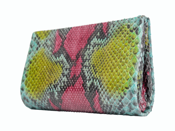 Hand-painted Python Mini Clutch - Paige Gamble NYC