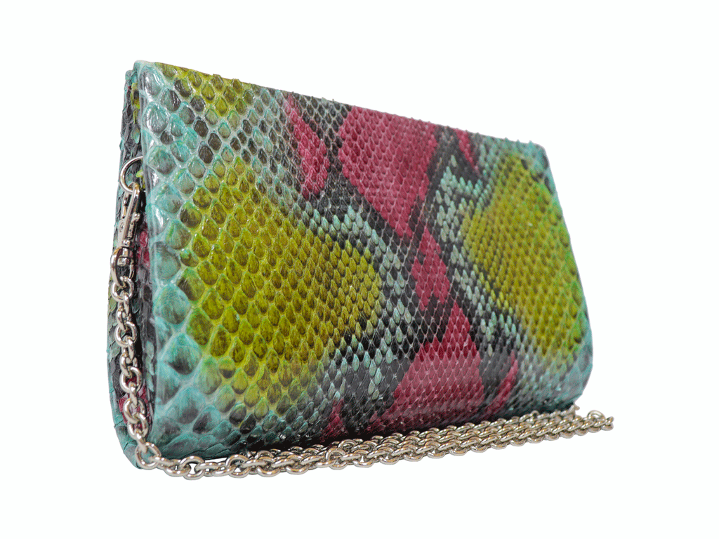 Hand-painted Python Mini Clutch