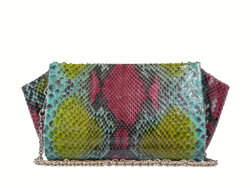 Multicolor snakeskin 2025 clutch