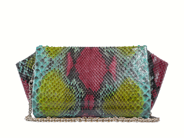 Hand-painted Python Mini Clutch