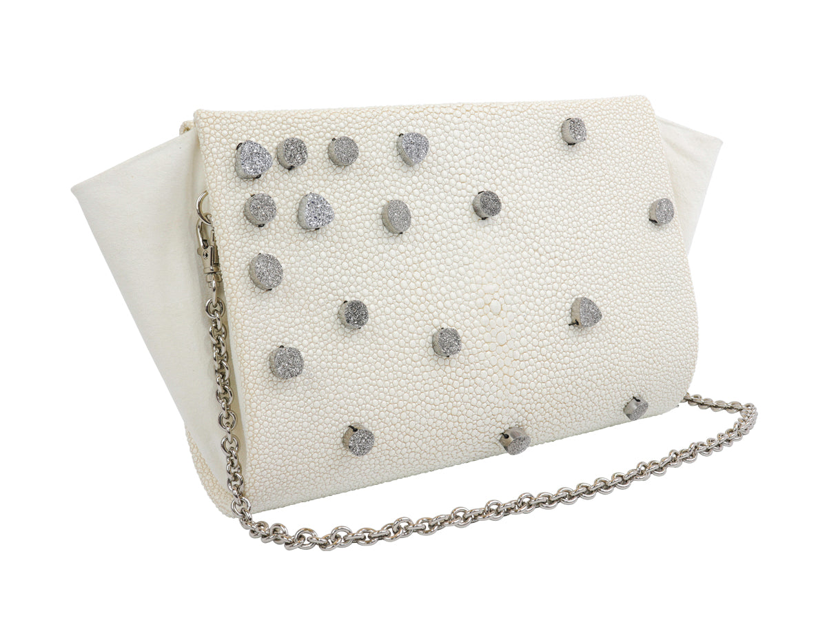 Stone Clutch Bag With Smooth Finish
