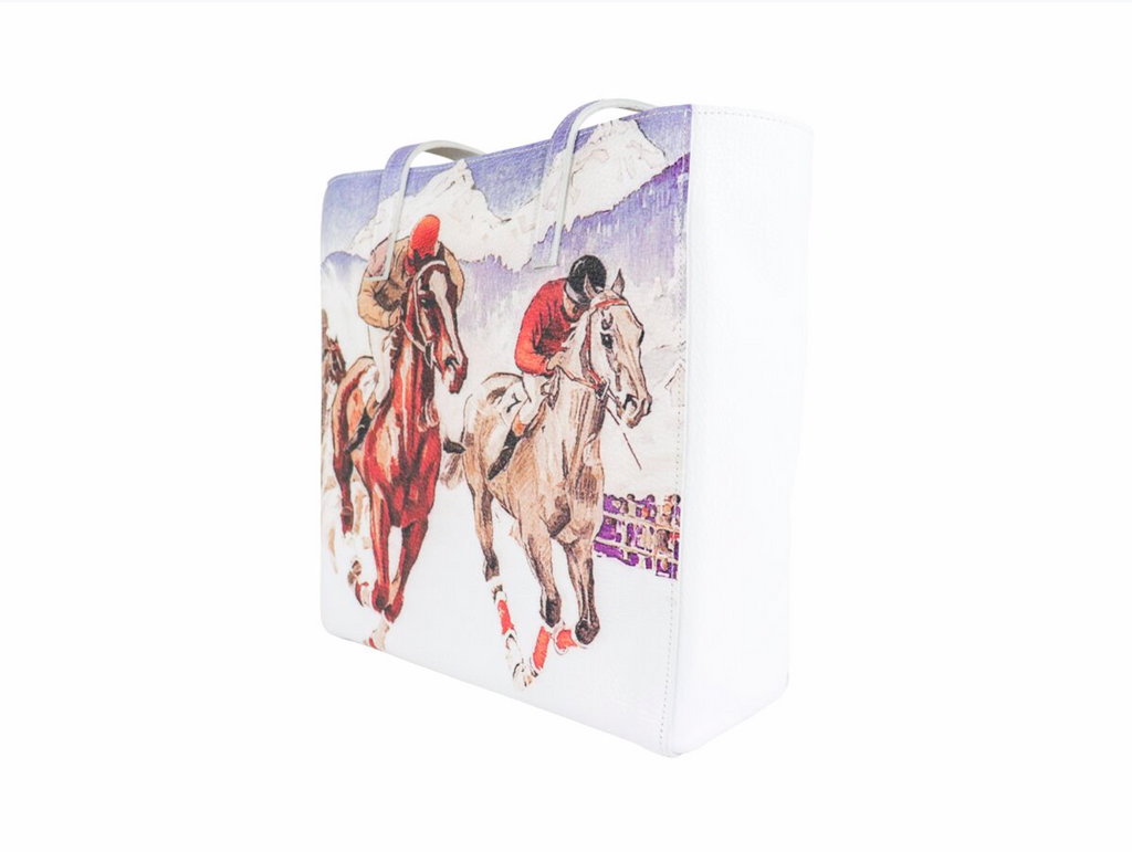 Snow Horses Tall Tote