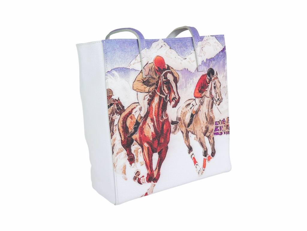 Snow Horses Tall Tote