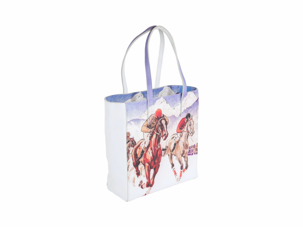 Snow Horses Tall Tote