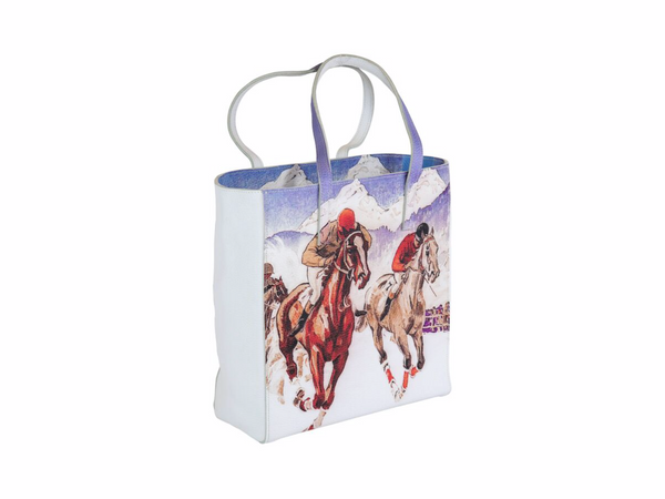 Snow Horses Tall Tote