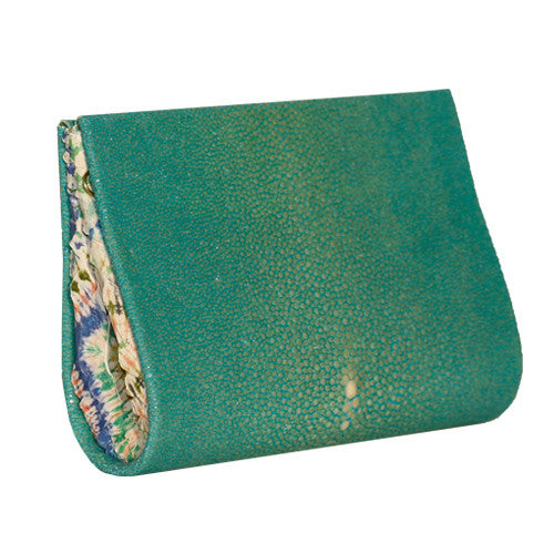 The Turquoise Stingray & Blue Tie Dye Python Classic Clutch