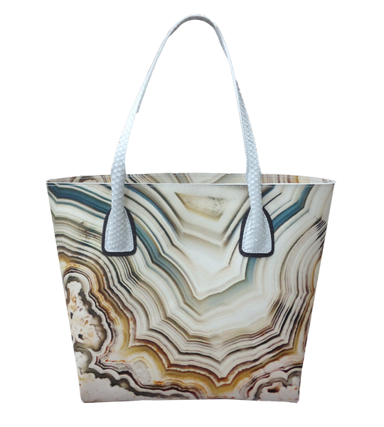 The Natural Agate Printed Shopper