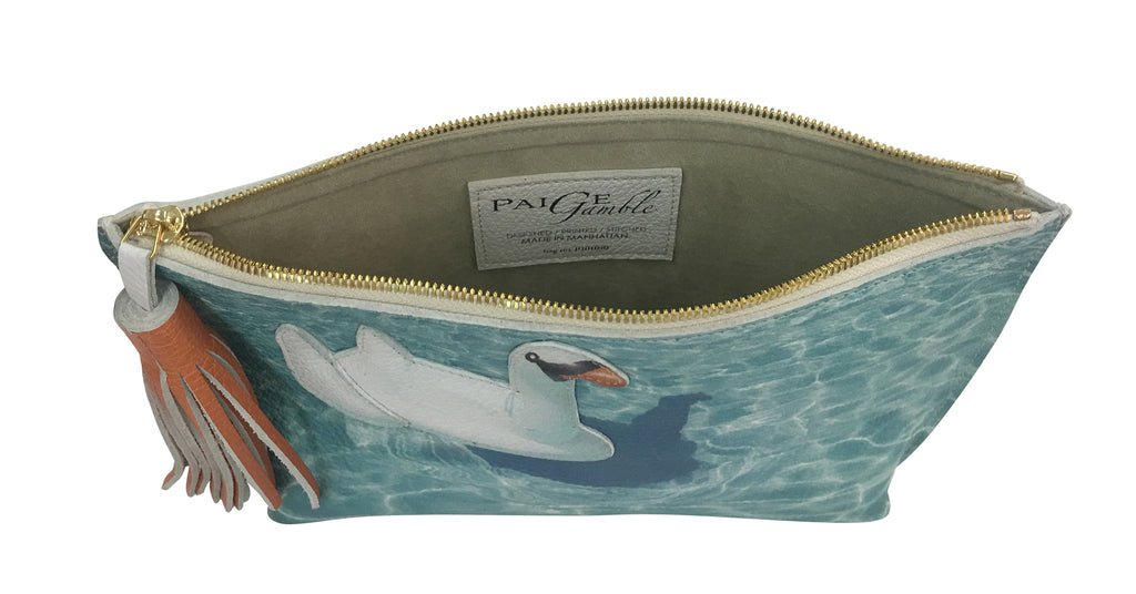 The Swan Floatie Soft Clutch